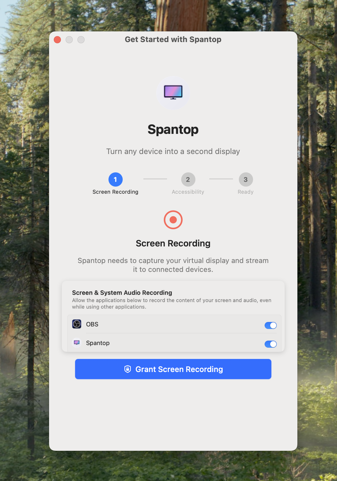 Step 2: Grant Screen Recording Permission